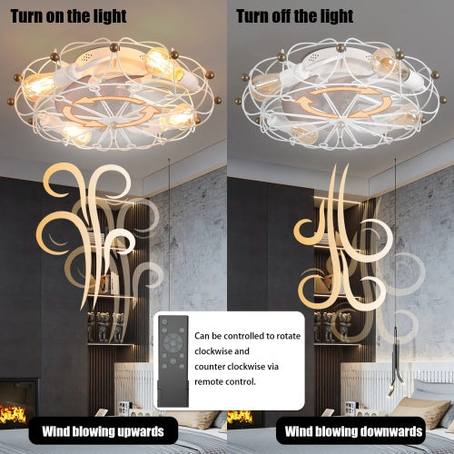 AirCage™ Industrial Cage Ceiling Fan & Light
