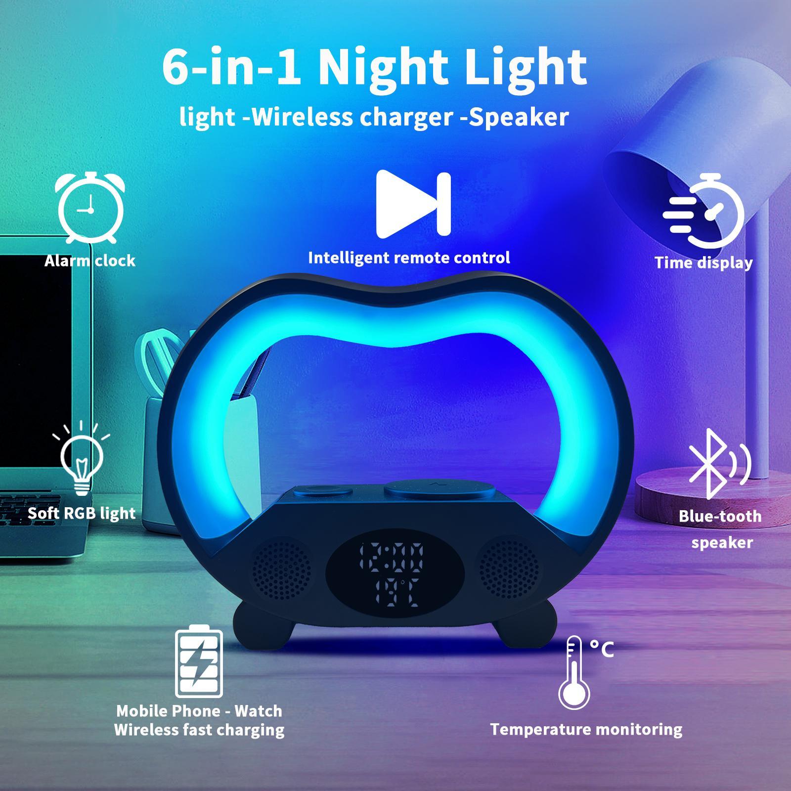 Wireless Charging Lamp | 6-In-1 Night Light | In My Aura
