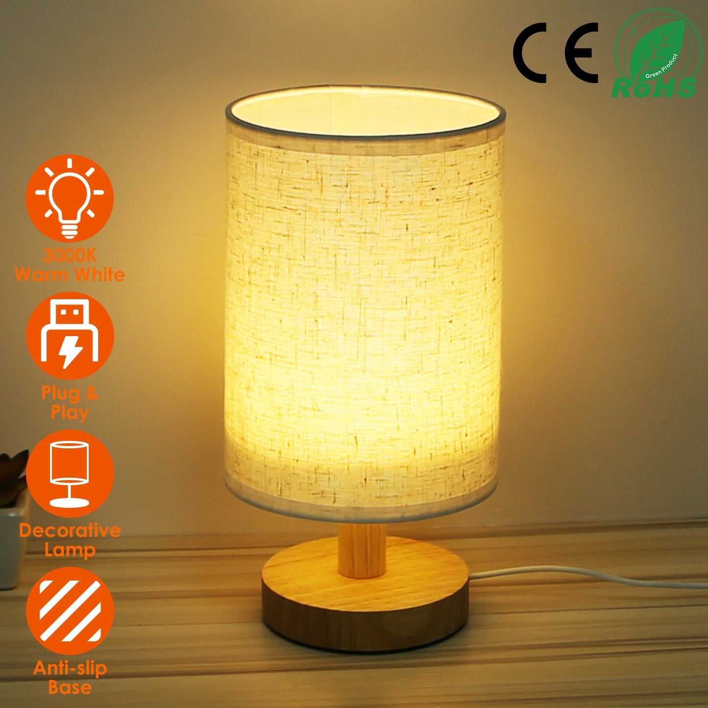 Bedside Table Lamp | USB Desk Lamp | In My Aura