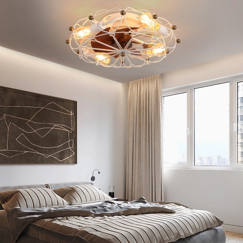 AirCage™ Industrial Cage Ceiling Fan & Light