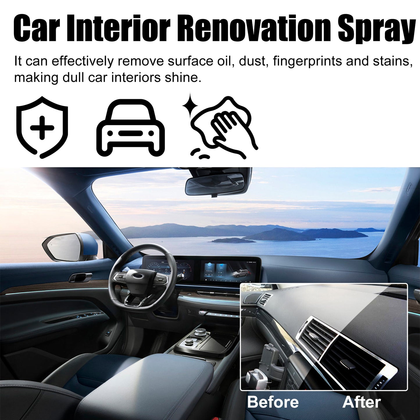 Auto Cleaning Spray | Auto Interior Renovation Spray | In My Aura