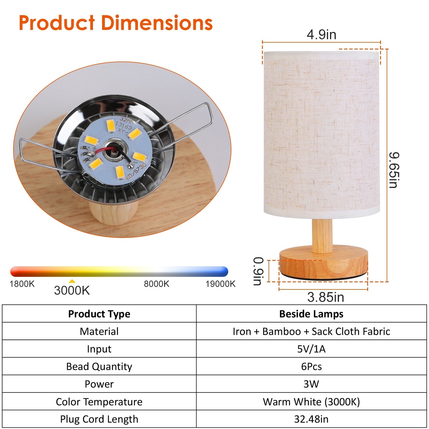 Bedside Table Lamp | USB Desk Lamp | In My Aura