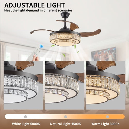 Retractable Ceiling Fan | LED Ceiling Fan | In My Aura