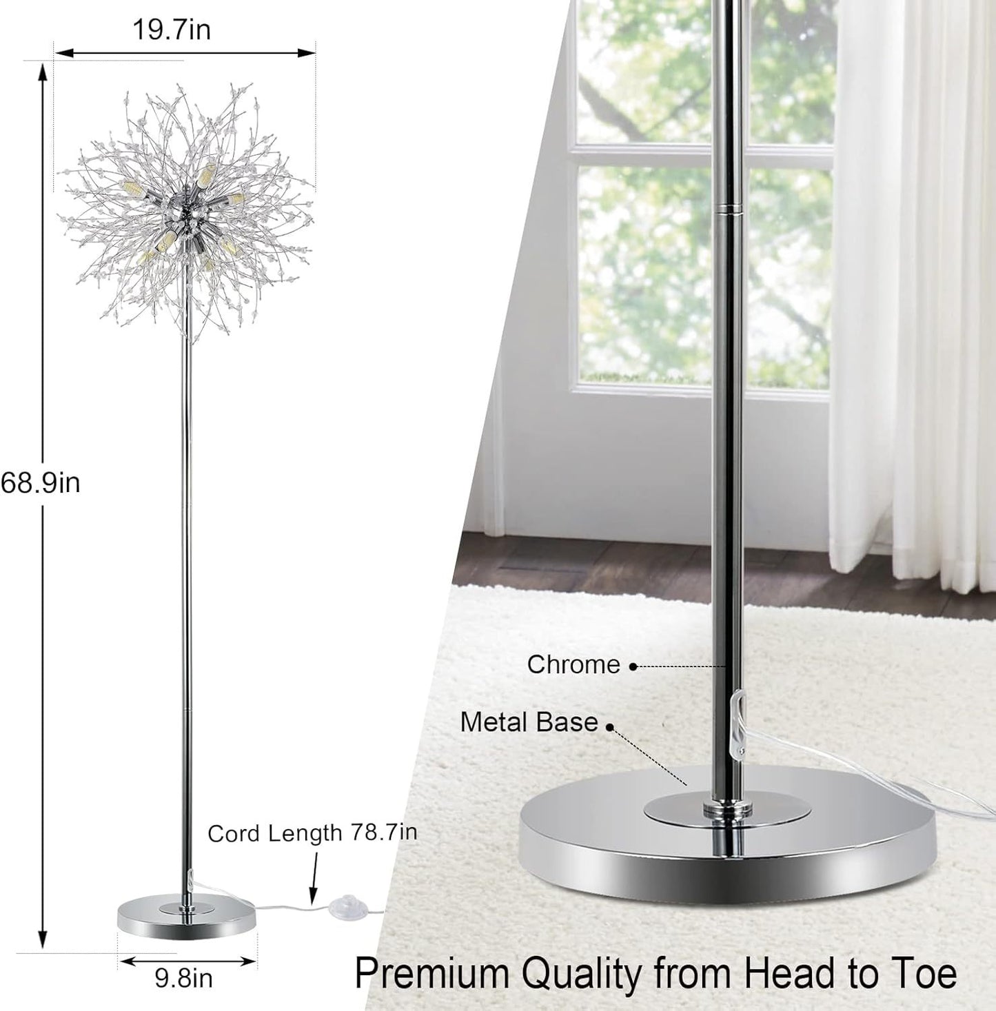Crystal Floor Lamp | Modern Floor Lamp | In My Aura