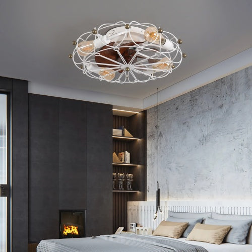 AirCage™ Industrial Cage Ceiling Fan & Light