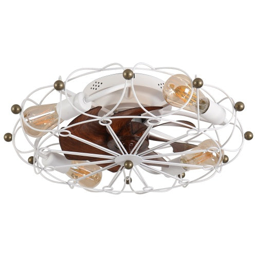 AirCage™ Industrial Cage Ceiling Fan & Light
