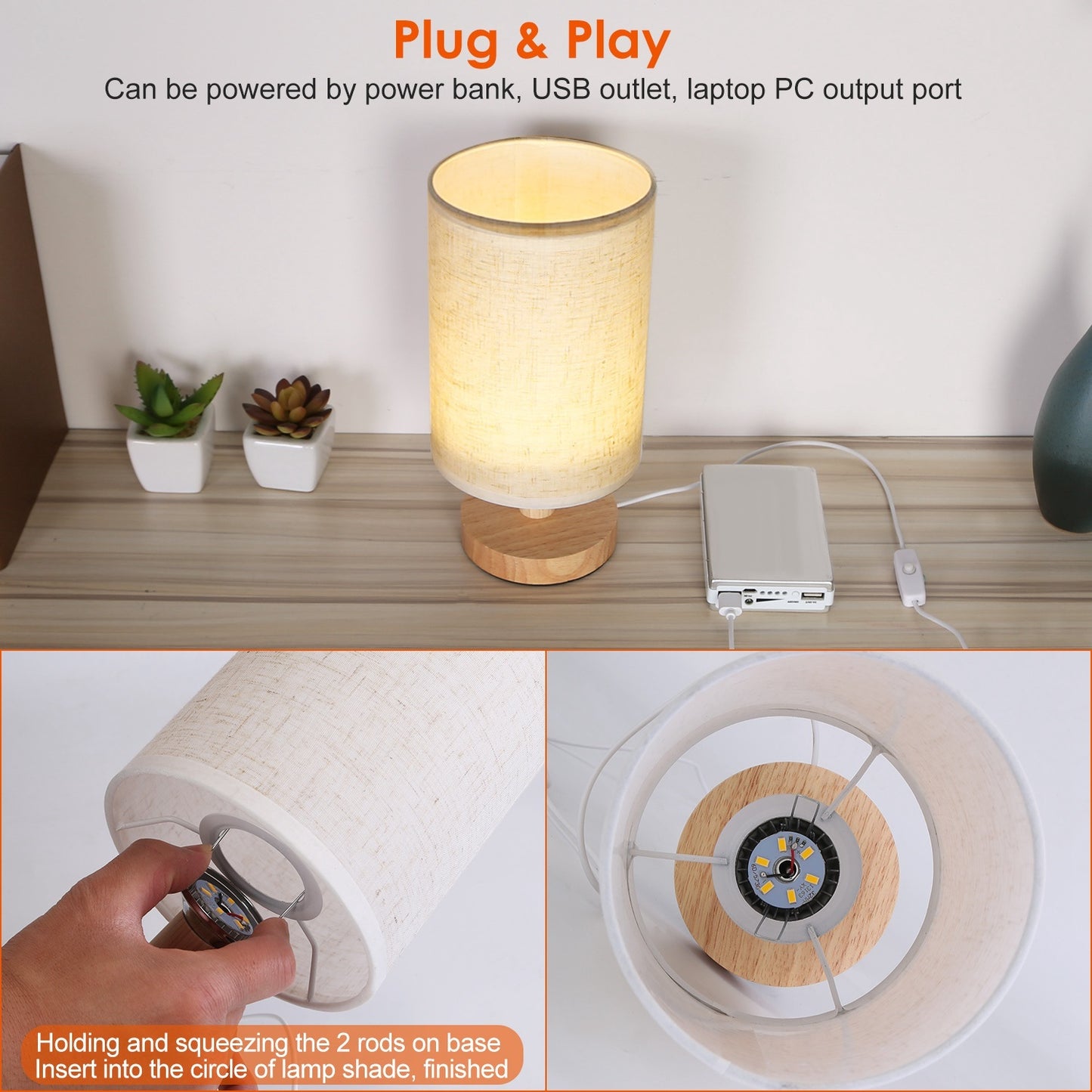 Bedside Table Lamp | USB Desk Lamp | In My Aura