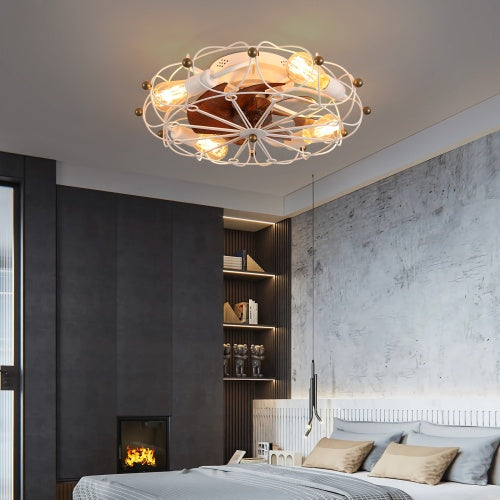 AirCage™ Industrial Cage Ceiling Fan & Light