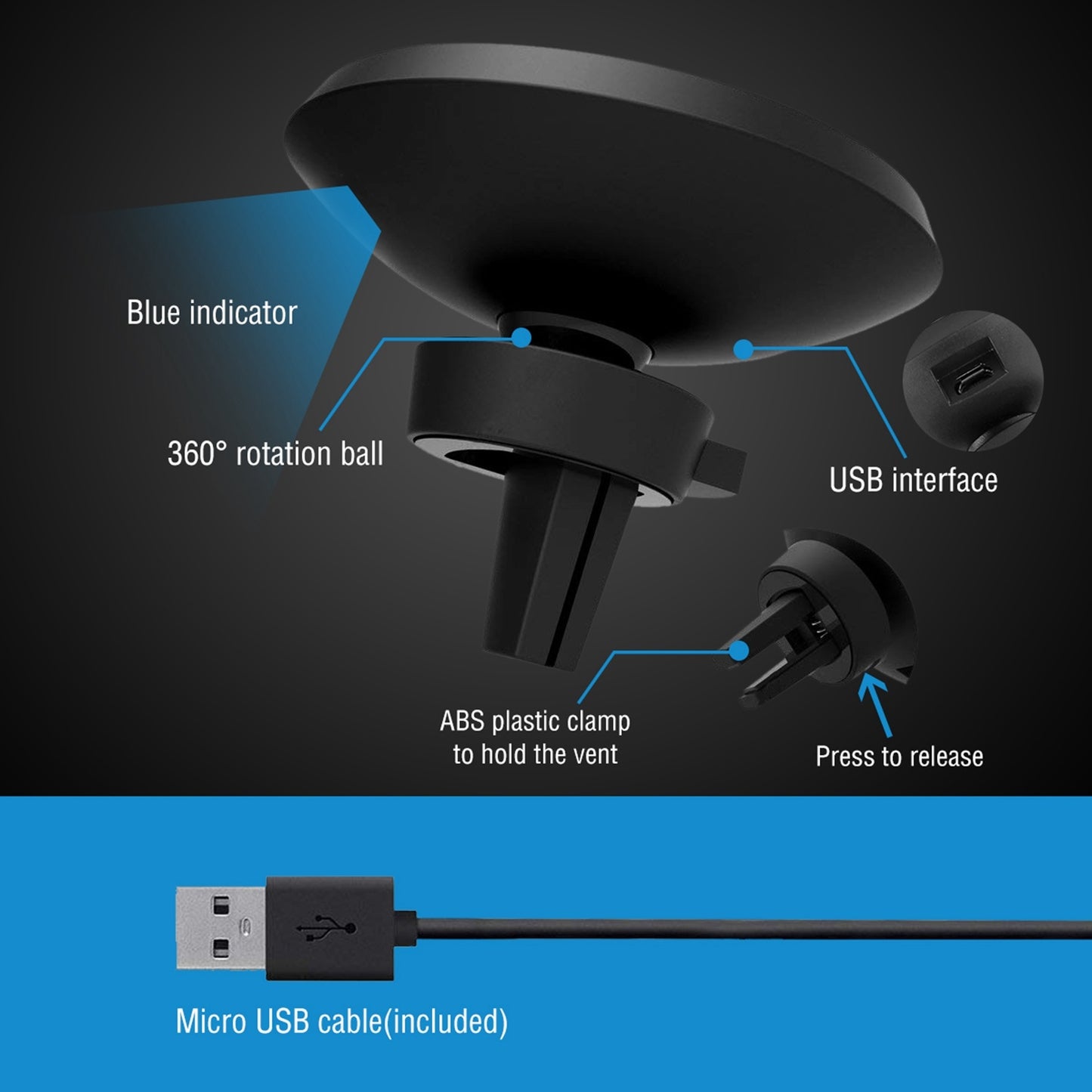 Wireless Car Charger | Magnetic Wireless Charger | In My Aura