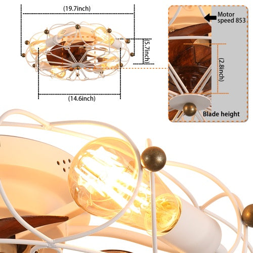 AirCage™ Industrial Cage Ceiling Fan & Light