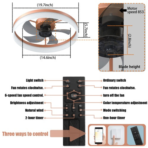 Enclosed Ceiling Fan | LED Enclosed Ceiling Fan | In My Aura