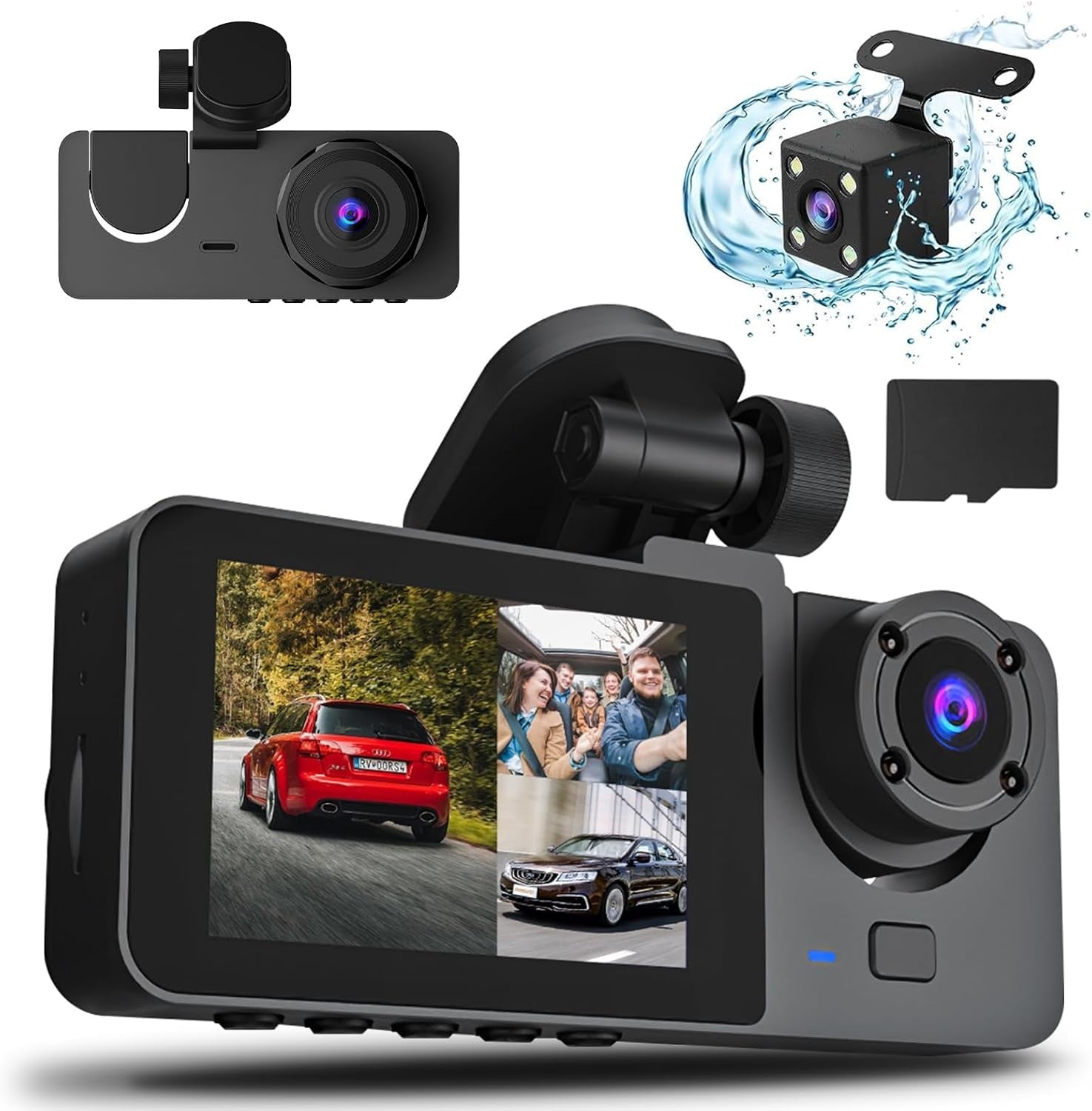 3 Channel Dash Camera | Front Rear Dash Camera | In My Aura