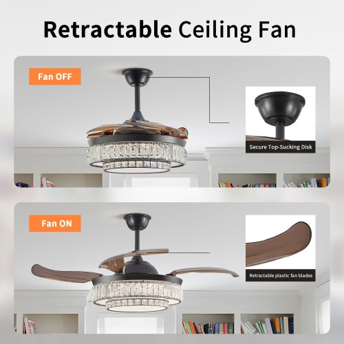 Retractable Ceiling Fan | LED Ceiling Fan | In My Aura