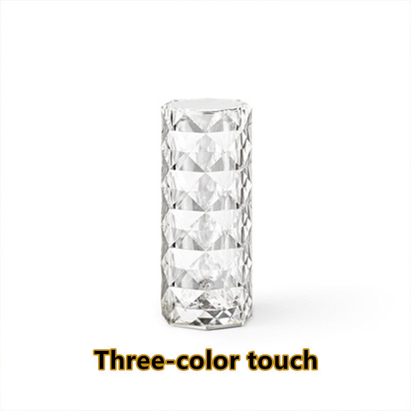GlimmerGlow™ Nordic Crystal Lamp – USB Touch-Dimmable Diamond Night Light