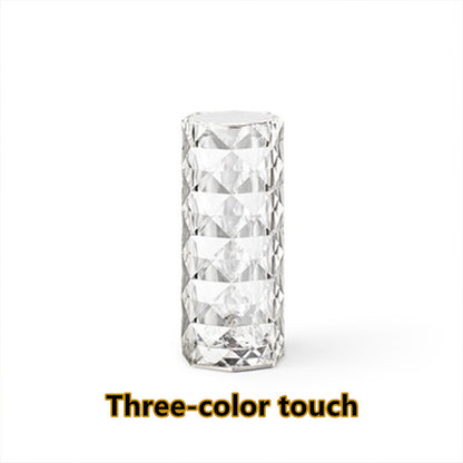 GlimmerGlow™ Nordic Crystal Lamp – USB Touch-Dimmable Diamond Night Light
