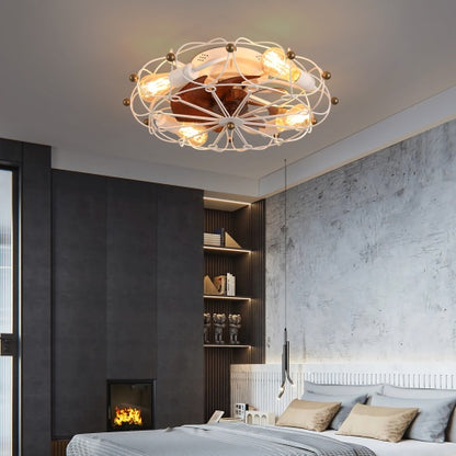 AirCage™ Industrial Cage Ceiling Fan & Light