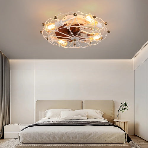 AirCage™ Industrial Cage Ceiling Fan & Light